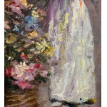UNIDENTIFIED SIGNATURE, Woman and flowers