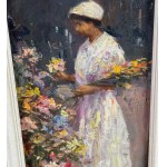 UNIDENTIFIED SIGNATURE, Woman and flowers