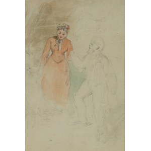 Saturnin ŚWIERZYŃSKI (1820-1883), On a stroll, 1883