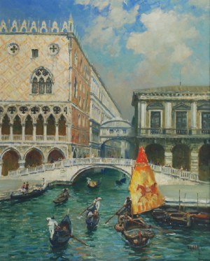 Luigi LANZA (1860-1913), Motyw z Wenecji
