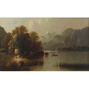 Anton PICK (1840-1902), Pejzaż z jeziorem