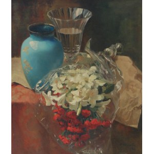 Maria KRUSZEWSKA-ROTWAND (1905-2007), Lilie i róże, 1965