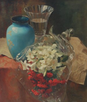 Maria KRUSZEWSKA-ROTWAND (1905-2007), Lilie i róże, 1965