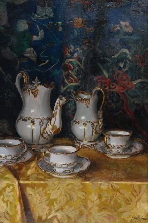 Endre GALLA (1897-1971), Martwa natura z porcelaną
