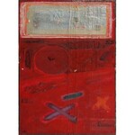 Tomasz STANDO (ur. 1953), Kompozycja z czerwonym xem /collage