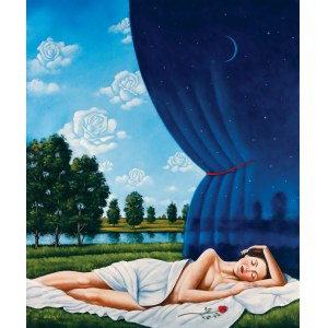Rafal Olbinski (1943), A Midsummer Night's Dream limited inkograph on paper