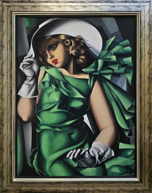 Marcus Von May (ur. 1971), Young Lady with Gloves (kopia) (wg Tamary Łempickiej), 2022