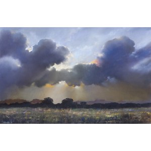 Marian Michalik, Evening Landscape with Clouds, 1990