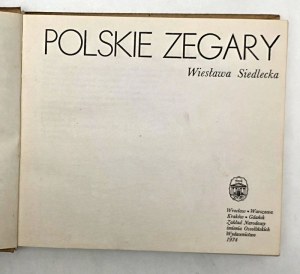 W. Siedlecka - Polish Clocks - Wroclaw 1974.