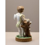 Miśnia figurka Putto Amorek seria - Cztery pory roku - Wiosna XIX wiek