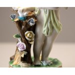 Miśnia figurka Putto Amorek seria - Cztery pory roku - Wiosna XIX wiek