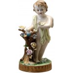 Miśnia figurka Putto Amorek seria - Cztery pory roku - Wiosna XIX wiek