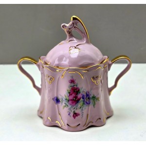 Cukiernica z różowej porcelany HC Hodov - Czech Republik - 1990 r.