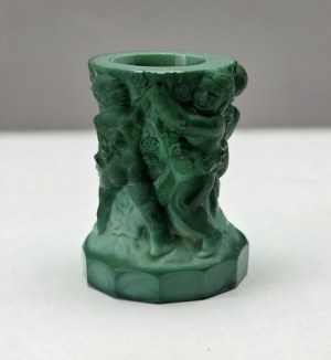 Art Deco vase Curt Schlevogt malachite glass Frantisek Pazourek