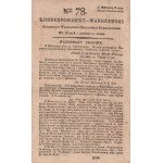Warsaw Correspondent number 78 - October 30, 1792.