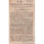 Warsaw Correspondent number 87 - November 20, 1792.