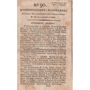 Warsaw Correspondent number 90 - November 27, 1792.