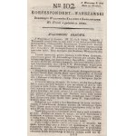Warsaw Correspondent number 102 - December 25, 1792.