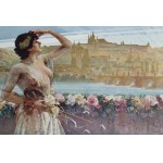 Oliva, Viktor - Exhibition of the Chamber of Commerce in Prague - Lithograph - 1908.