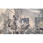 von Hessa, Peter - Sketch for engraving : Lancers. "Raid" - 19th century