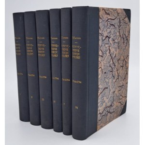 Korzon, Tadeusz, The internal history of Poland under Stanislaw August (1764-1794), Complete 1-6, Cracow, 1897-1898.