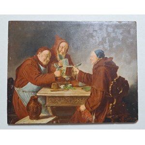 von Grützner, Eduard, Trzej mnisi w porze chleba (Drei Mönche bei der Brotzeit)