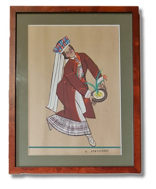 STRYJEŃSKA Zofia, LUBLINIANKA Z teki: Polish peasants costumes 1939