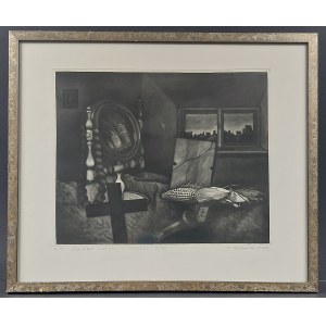 T. Jackowski, Grafika, E/A Martwa natura o zmroku II/X , 1977 r.