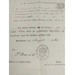 Svědectví, Krakov / Krakau, 1848