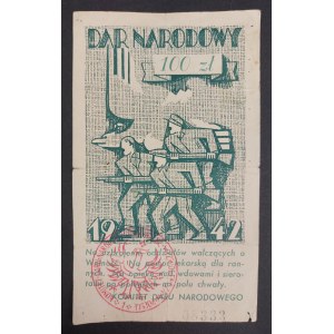 Don national de 100 zlotys, 1942, 08333