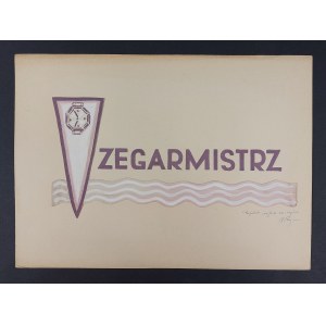 Z. Kryńska, Projekt napisu na szybie Zegarmistrz