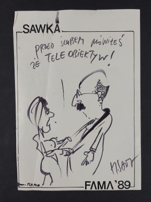 Henryk Sawka, FAMA, rysunek humorystyczny Henryk Sawka, 1989 r.