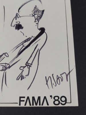 Henryk Sawka, FAMA, rysunek humorystyczny Henryk Sawka, 1989 r.