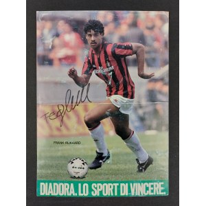 Tableau des collectionneurs, Diadora, Frank Rijkaard, footballeur, AUTOGRAPHIE