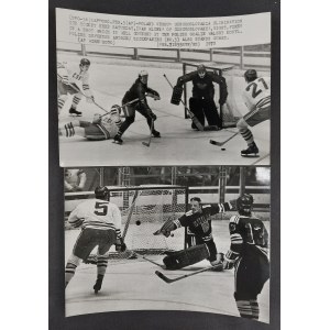Ensemble de 2 photographies, 05.02.1972 Sapporo, Pologne-Tchécoslovaquie
