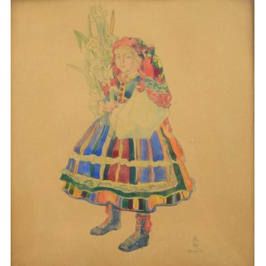Lowiczanka, AN, Aquarell, 1944. Signiert