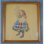 Lowiczanka, AN, Aquarell, 1944. Signiert