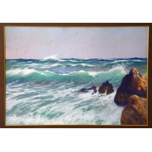 Soter Jaxa-Małachowski (1867 - 1952), Fale na morzu, 1923 r.