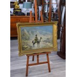 Jeździec kaukaski, sygnowany, AN, lata 30-te.