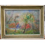 Paysage rural, peintre polonais, signé, 1936.