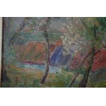 Paysage rural, peintre polonais, signé, 1936.