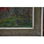 Paysage rural, peintre polonais, signé, 1936.