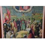 Graphic Souvenir of the announcement of Free Poland 1916, chromolithography