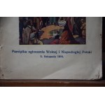 Graphic Souvenir of the announcement of Free Poland 1916, chromolithography