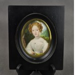 Johannes Baptista van ACKER (1794 - 1863), Miniature Portrait of a red-haired woman, ca. 1830.