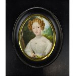 Johannes Baptista van ACKER (1794 - 1863), Miniature Portrait of a red-haired woman, ca. 1830.