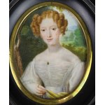 Johannes Baptista van ACKER (1794 - 1863), Miniature Portrait of a red-haired woman, ca. 1830.