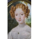 Johannes Baptista van ACKER (1794 - 1863), Miniatura Portret rudowłosej kobiety, ok. 1830 r.