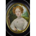 Johannes Baptista van ACKER (1794 - 1863), Miniature Portrait of a red-haired woman, ca. 1830.