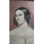 Miniature Portrait of a Woman in a White Dress, sig. by E. Peter, 19th century.